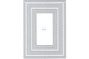 DzIxY Überlappende rechteckige Rahmen, Metall-Stanzformen für Kartenherstellung, Prägepapier, Stanzformen, Sammelalbum, Maschinenschablonen, Aufbewahrungstaschen, Zubehör