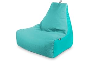 HAPPERS Puff Salón y Jardín Turquesa con Tejido Antimanchas y Relleno Incluido