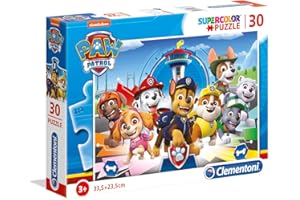 Clementoni - Puzzle Supercolor Paw Patrol 30 Pezzi, per Bambini 3+ Anni, Illustrazione del Cartone Animato, Idea Regalo, Made in Italy, 33,5x23,5 cm, 20263