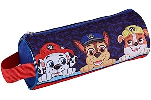 TOYBAGS Paw Patrol Trousse Ronde 8 x 22 x 8 cm Sac à Dos Scolaire Unisexe pour Enfants, Noir, L, Noir, L