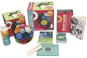 BOULDER BALL BOULDERBALL TEAM CLIMB – Set Completo: Boulderball BASIC + Team Climb – Gioco di arrampicata con le dita per lavoro di squadra & motricità fine – con Liquid Chalk –Per bambini e adulti –Made in Italy