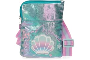 Enso Be Mermaid, Bandolera Mini Niñas, Verde (Green), 13x16x1 5 Cm