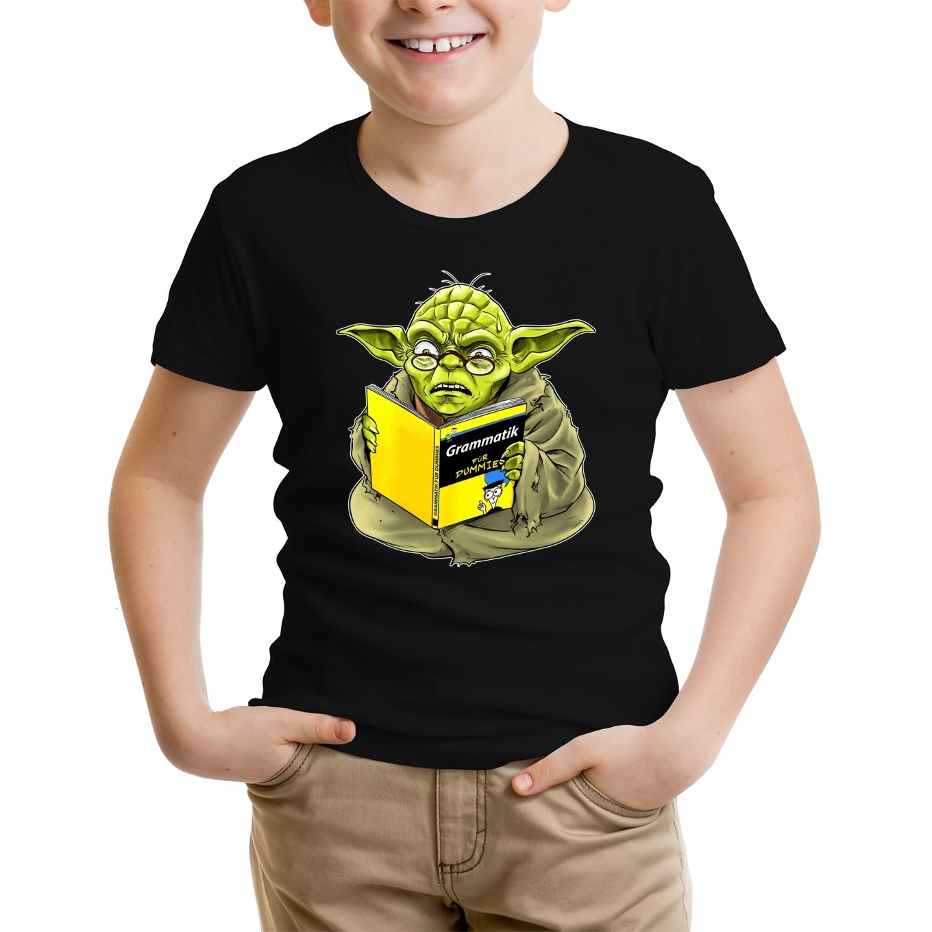 Star-Wars-Lustiges-T-Shirts-Yoda-Grammatik-fr-Dummies-Star-Wars-Parodie