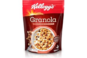 Kellogg's Granola Chocolate With Hazelnut | 340g | Crunchy Multigrain Nourishment | Source of Fibre | High in Vitamin And Minerals (Zinc And Iron) | Ideal For Healthy Breakfast