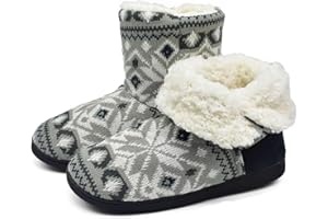 ONCAI Zapatillas De Casa Para Mujer En Invierno Lana Artificial Forrada De Botones En El Lateral, Cómoda y Cálida