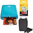 KODAK Step Instant Color Photo Printer with Bluetooth/NFC, Zink Technology & KODAK App for iOS & Android (Blue) Go Bundle, 2x3