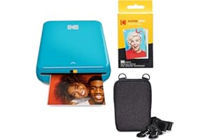 KODAK Step Printer Drahtloser mobiler Farbig Fotodrucker mit Zink-Technologie (Blau) Reiseset