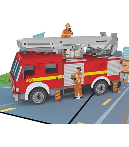 WBdesignz Biglietto di compleanno per vigili del fuoco con busta, simpatico biglietto di compleanno Alles Gute zum Geburtstag! Biglietto di auguri per compleanno pompiere (DIN A6