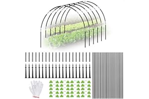 PRZRAO 30 Stück Gartenringe für Gewächshaus, Pflanztunnel Bögen, Folientunnel für Hochbeet, Gewächshausbogen Rust-Free Fiberglas Tunnelbogen, Tunnelbögen Hochbeet, Gewächshausreifen Frühbeet Tunnel