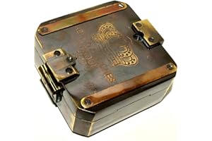 Medieval Replicas Brunton Kompass aus massivem Messing, 7,6 cm, Sammlerstücke, Geschenkartikel, Taschenkompass