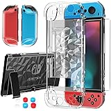 HEYSTOP Custodia compatibile con Nintendo Switch Dockable Custodia Protettiva Trasparente compatibile con Nintendo Switch e C