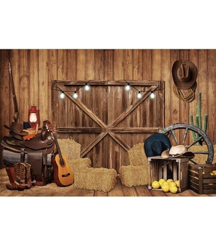 YongFoto Sfondo Fotografico In Vinile 2,2x1,5 M – Tema Far West Country – Per Festa Bambini, Matrimonio E Set Foto