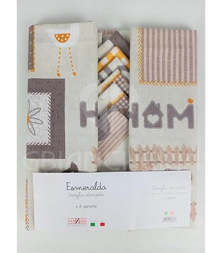 Tovaglia Stampata In Cotone Passion Fruit - Made In Italy - Misure Per 4, 6 E 12 Persone (135x175 Cm Per 6 Persone)