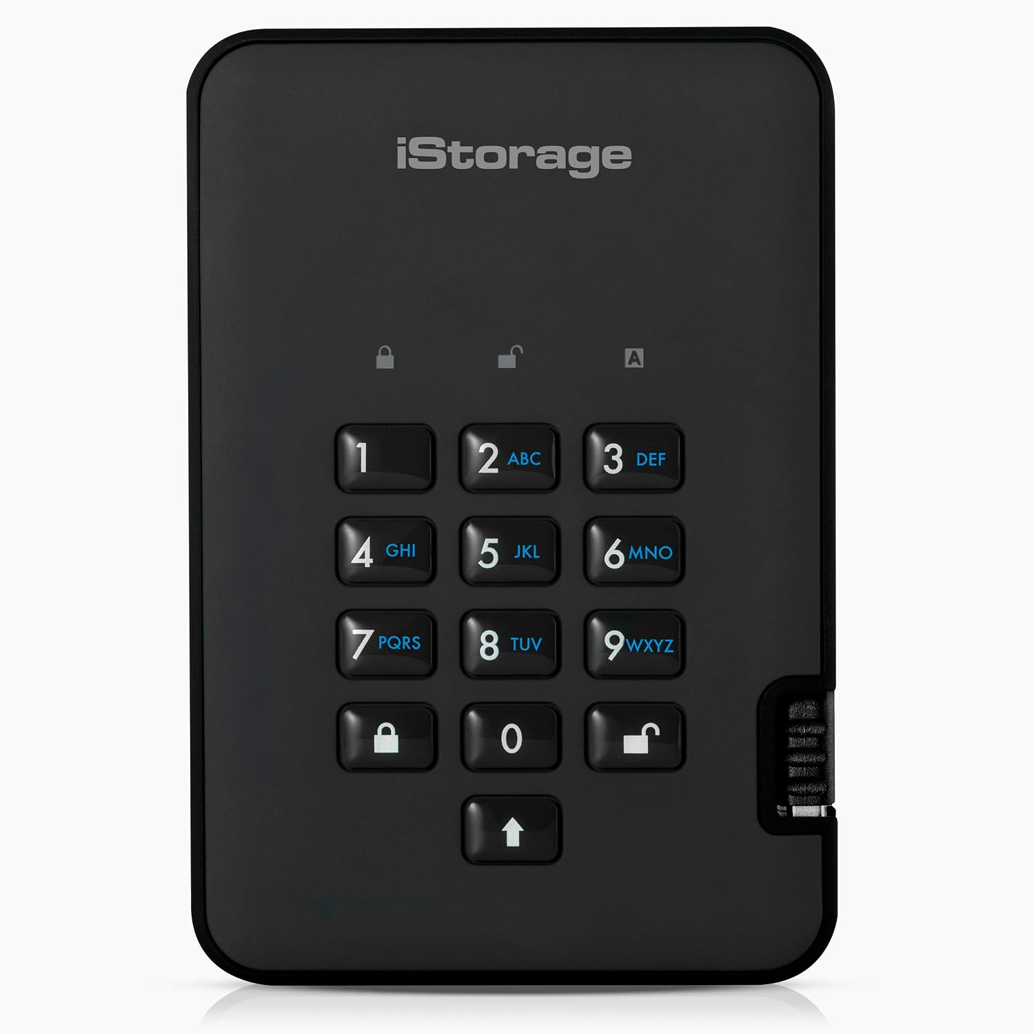 iStorage diskAshur2 SSD 128GB Black - Secure Portable Solid State Drive - Password Protected - Dustproof & Waterproof - Hardware Encryption