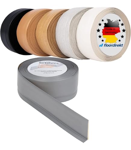 PVC-Fußleisten Schwarz – 10 Meter, 60x12,8 Mm, Flexibel & Wasserfest, Für Alle Böden