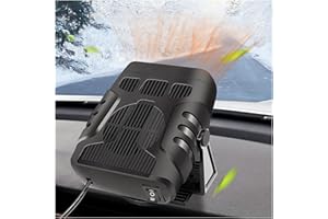 4modlr Chauffage de Voiture 12V, 4 en 1 Puissant Dégivreur de Voiture à Chauffage Instantané avec Rotation 360° et Réglage 90° Haut Bas pour Toutes Les Voitures