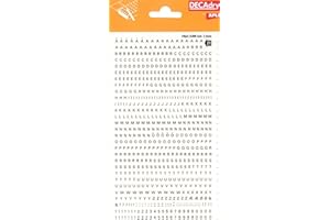 APLI Transferable Letters and Numbers, Black, Letters and Numbers, 2.5 mm, Black