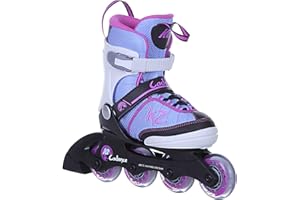 K2 Rollers Cadence JR Girl 30C0350 pour Fille avec Bottes Souples K2 Blanc/Bleu Clair/Rose