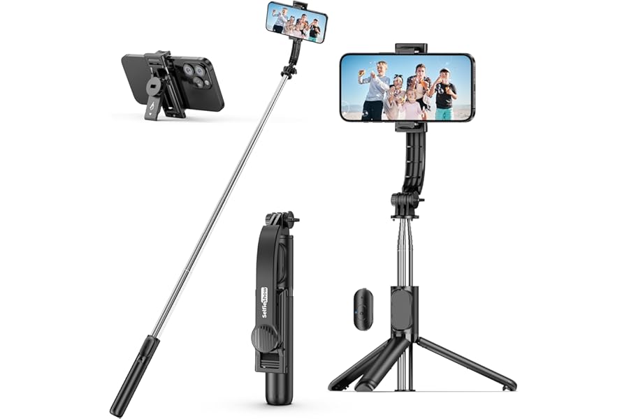 Selfie Stick, 4 in 1 Selfie Stick Phone Tripod Stand, 41 Inch 106cm Extendable and Portable Selfie Stick with Detachable Wire
