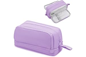 Tesmien Astuccio Scuola Portacolori Astuccio 4 Scomparti Grande Capacità Astuccio Bambina Ragazza Ragazzo Astucci Per La Scuola Astuccio,Viola