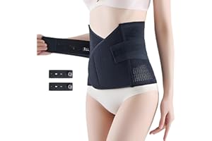 Miioto Pancera Post Parto, Fascia Post Parto con Elastici per la Vita Regolabili, Pancera Post Partos Cesareo per Il Recupero Dopo la Gravidanza, Taglia Estesa, Nero