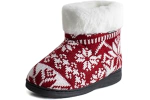 GURGER Unisex Kinder Hüttenschuhe Plüsch Gefüttert Hausschuhe