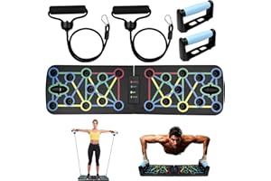 Traxenta Tavola per Piegamenti Pieghevole, Flessioni Attrezzi, Tavola per Flessioni, Macchina per Flessioni sul Petto con 2 Corde di Trazione, Flessioni a Terra per Fitness e l'allenamento Muscolare