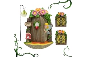 Sternstunde Décorations Arbre Elfe en Miniature, Décoration du Jardin extérieur, Arbre Art Décorations, Décoration de la Porte de la Maison des fées 3D, Un Accessoire pour Jardin pour Gnoms et Fées