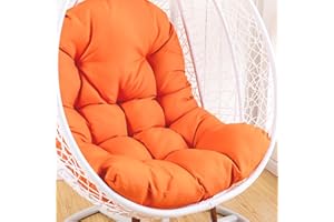 YUWANGG Cuscino per sedia a forma di uovo,Cuscino per poltrona sospesa,cuscino per sedia in rattan,cuscino integrato,Varie opzioni di colore,Adatto per giardini esterni, altalene interne, divani（120*80cm）