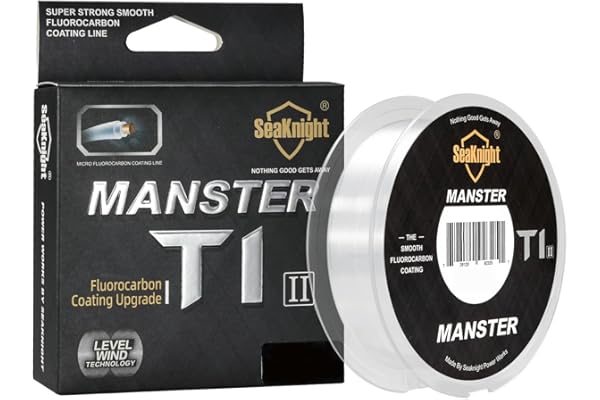SeaKnight T1 fluorocarbone Peche Carpe Ligne de Guidage Invisible Enduit de fluorocarbone Fil de Pêche 100m/110yds 3-35LB