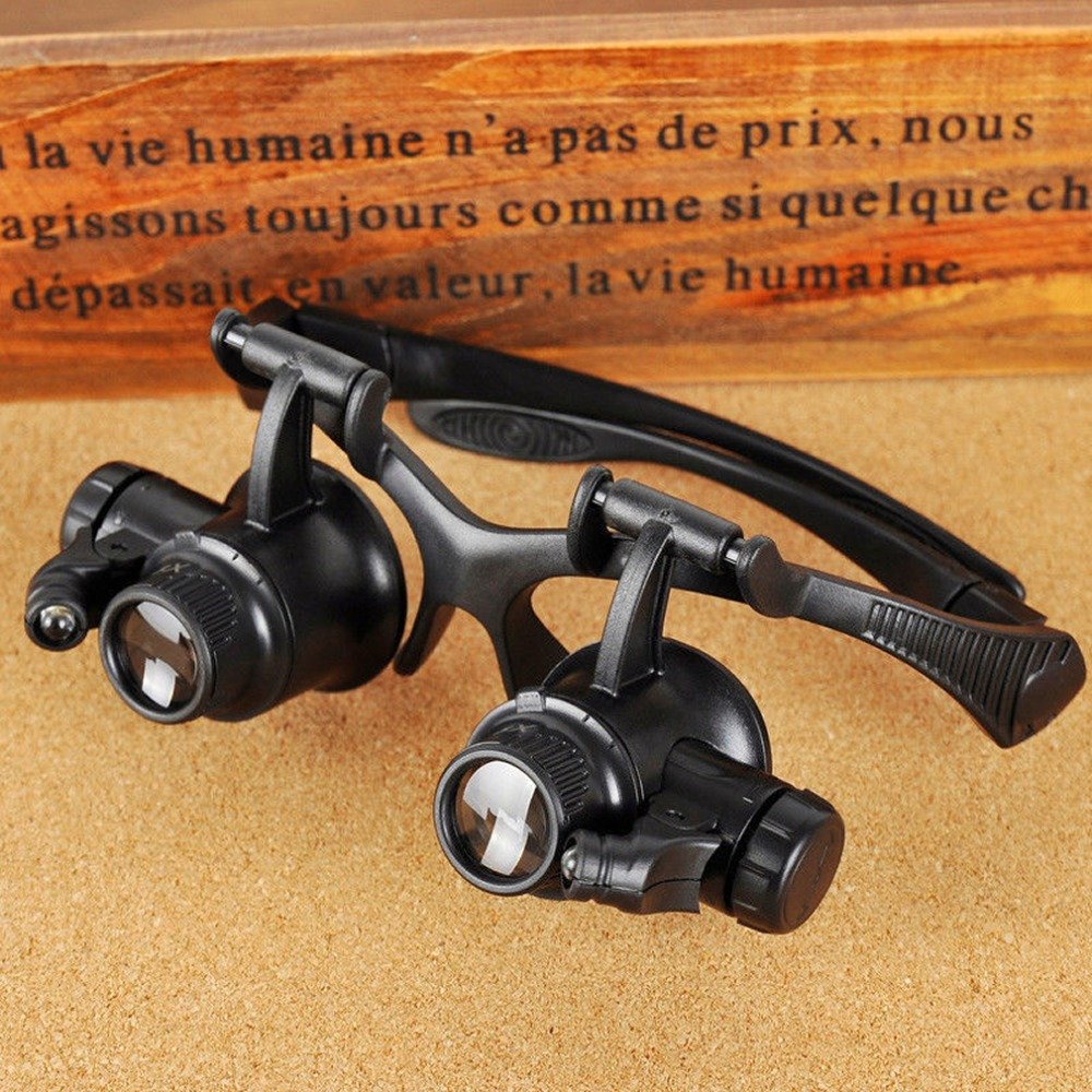 New and Inproted Fishing New and Inproted Design Binocular Glasses Type 20X Watch Repair Magnifier with LED Light Promotion