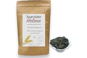 ‎BAUERNLADENHELENE NACHHALTIG-REGIONAL-SAISONAL Hochwertige Bio Kürbiskerne:Snack für zwischendurch,Natur pur aus kontrolliertem biologischen Anbau,1kg