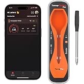 ThermoPro TP970 TempSpike Plus Tam Kablosuz Akıllı Et Termometresi, 182m Ultra Menzilli Bluetooth Barbek&uuml; ve Fırın Isı &Ouml;l&ccedil;er