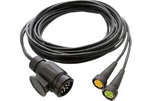 ‎THE DRIVE The Drive | 4 Meter 13-pol. Anhänger Anschlusskabel passend für Aspöck Rückleuchten | für 13-polige Steckdose | mit 5-pol. Bajonett-Verschluss