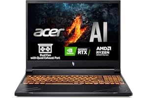 Acer Nitro V 16 ANV16-41-R1U0 - Ordenador Portátil Gaming 16" WUXGA IPS 165Hz (AMD Ryzen 7 8845HS, 16GB RAM, 1TB SSD, NVIDIA GeForce RTX 4060, Sin Sistema Operativo) Color Negro - Teclado QWERTY