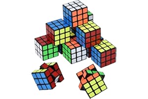 WILLINGOOD 12 Stück Mini Zauberwürfel Set, Party Mitgebsel Magic Würfel für Kindergeburtstag Gastgeschenke Weihnachten Reisespiele Kindergeburtstag (3 * 3 * 3cm)