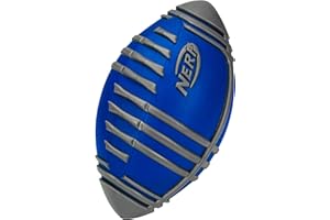 ‎NERF NERF Weather Blitz Foam Football for All-Weather Play - Easy-to-Hold Grips - Great for Indoor and Outdoor Games - Silver