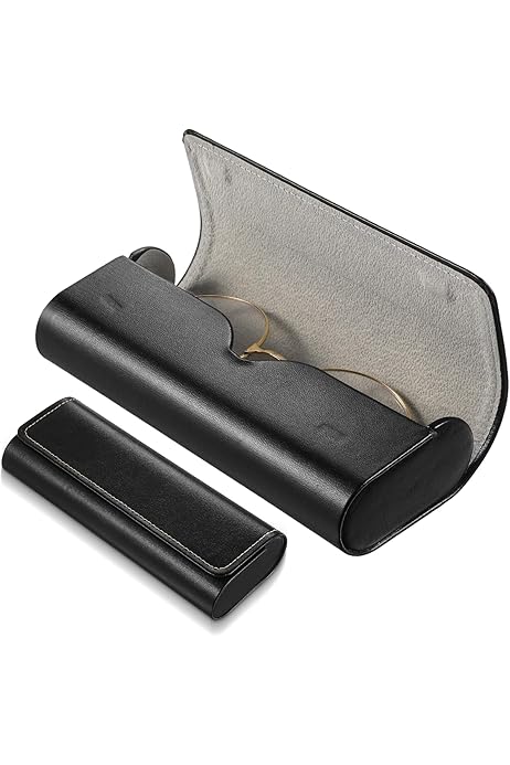 Custodia Rigida Per Occhiali COMNICO - In Pelle PU Con Chiusura Magnetica - 16x6.5x4 Cm - Foto 5