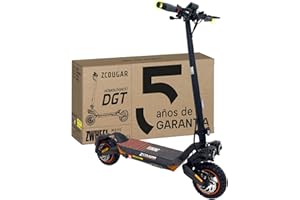 ZWHEEL Patinete Eléctrico Adultos Homologado DGT - 600W-2000W Max, 35-70km Autonomía, Regeneración al Frenar, Doble/Cuádruple Suspensión Hidráulica Mejorada, IP54, Ruedas 10" Tubeless - Pantalla y App