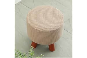 moismk Elasticizzato Copri Pouf - Ottomano Rotondo Copri - Copri Pouf Rotondo - Lavabile Copertura Dell'Ottomano - Tondo Fodere Coprisgabello Poggiapiedi(#6)