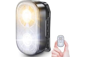 ‎GLANGEH Glangeh 500LM Clip-Mini Taschenlampe EDC Led Aufladbar mit Spot & Flood, 10 Modi Freihändige Stroboskope & Sicherheitslichter Lauflicht mit IP65 Wasserdicht für Läufer/Arbeit/Notfall/Wandern/Boote