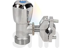 THUNDERFIX Self Cutting Tap Washing Machine Valve 15mm x 3/4" Chrome Appliance Tap