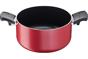 Lagostina Cucina Mediterranea Casseruola Fonda 2 Maniglie per Induzione, Alluminio Antiaderente, Rosso, Diametro 20 cm