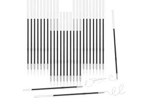 TENG HONG HUI 30 Pcs Retractable Pen Refills, 0.7 Retractable Refill, Retractable Pen Ink Refills Black Pen Ink Refill with Smooth Writing Replaceable Ballpoint Pen Refills, 0.7 mm