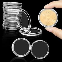 40 Capsule Porta Monete Da 46 Mm Con Spugne Regolabili, Per Dollari D'argento E Collezionismo