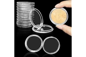 BLMHTWO Portamonete da 40 mm Portamonete Argento Rotondi Capsule Storage Professionale Argento Dollaro Portamonete Contenitore per collezionisti Silver Bar Collezione Monete Forniture