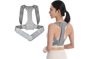 EOPUOZS Korekcja postawy dla mężczyzn i kobiet, regulowany i oddychający trener postawy, korektor postawy pleców, pas korekcyjny postawy dla mężczyzn i kobiet (M)