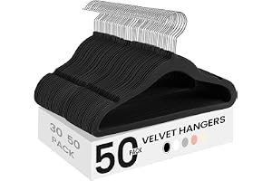 Songmics Barngalgar, 50 klädgalgar, babygalgar, galgar sammet, 360° vridbar krok i silver, utrymmesbesparande, halkfri, för g