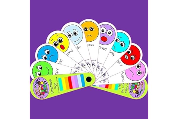 Cartes flash pour fans d'émotions - Autisme/SEN / Besoins spéciaux pour enfants à partir de 3 ans - Outil de communication sociale sensorielle, non verbale et retard de la parole