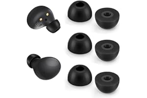 YIEJOYA Tappi auricolari in schiuma per Samsung Galaxy Buds2 Pro - Comfort assoluto e tenuta costante con le punte in memory foam - Nero M x 3